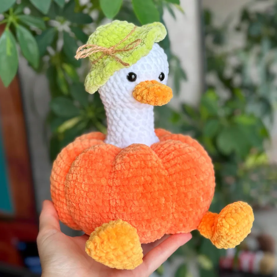 Pumpkin Goose Plushie