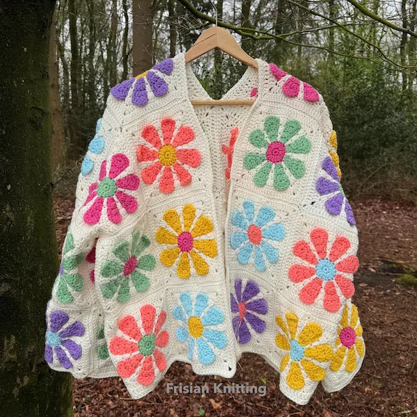 Vintage Daisy Granny Square Cardigan