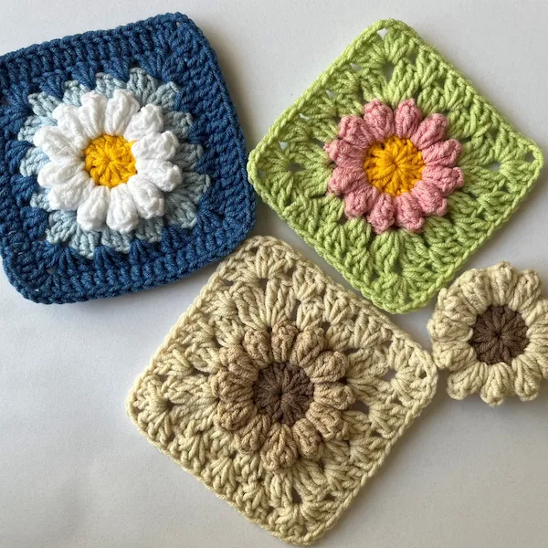 3D Daisy Granny Square