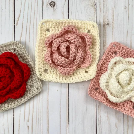 Rose Granny Square