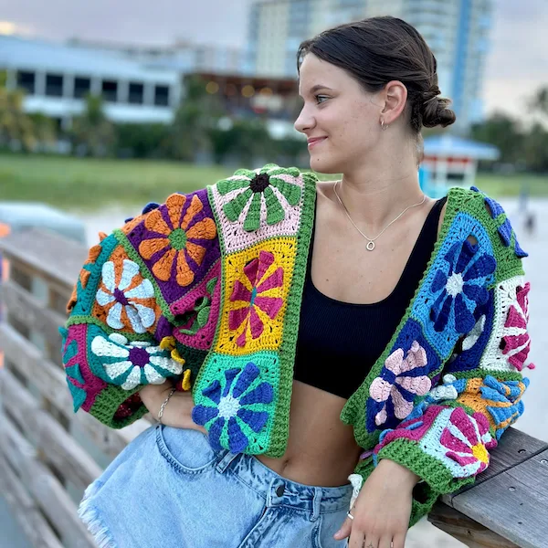 Crochet Daisy Sweater