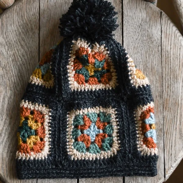 Boho Beauty Granny Square Hat