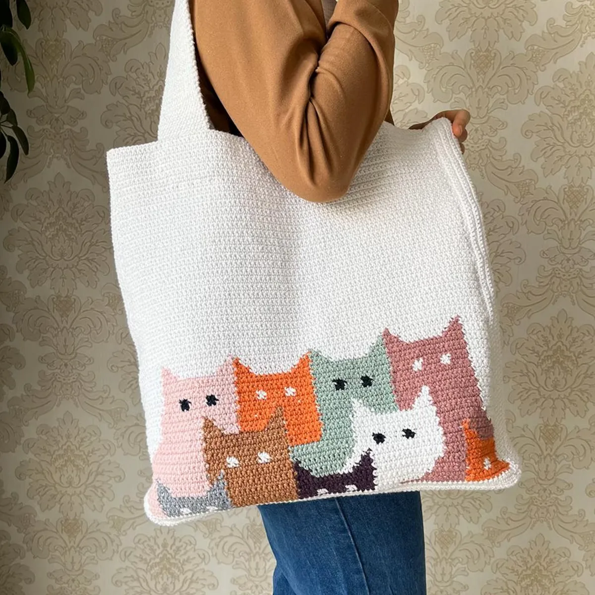 Colorful Cat Tote Bag