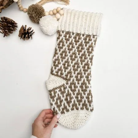Mosaic Christmas Stocking