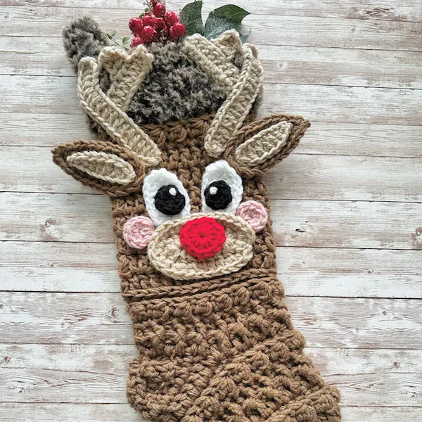 Chunky Reindeer Stocking