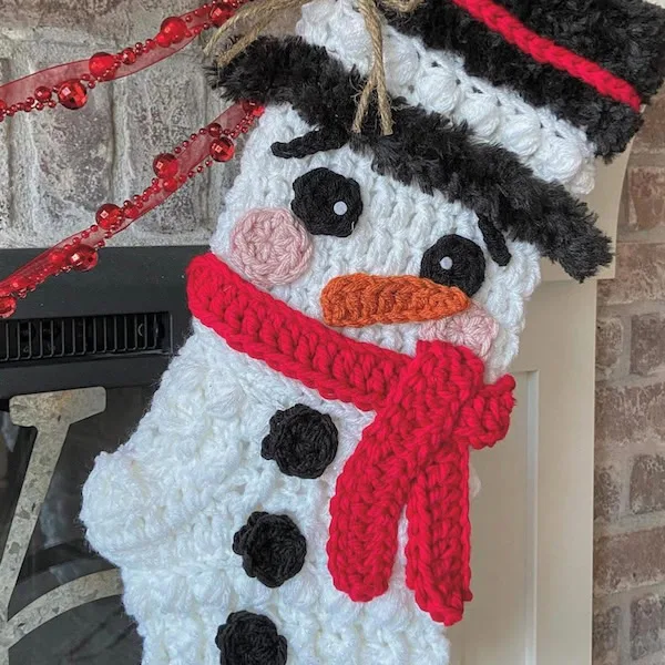 Snowman Character Stocking