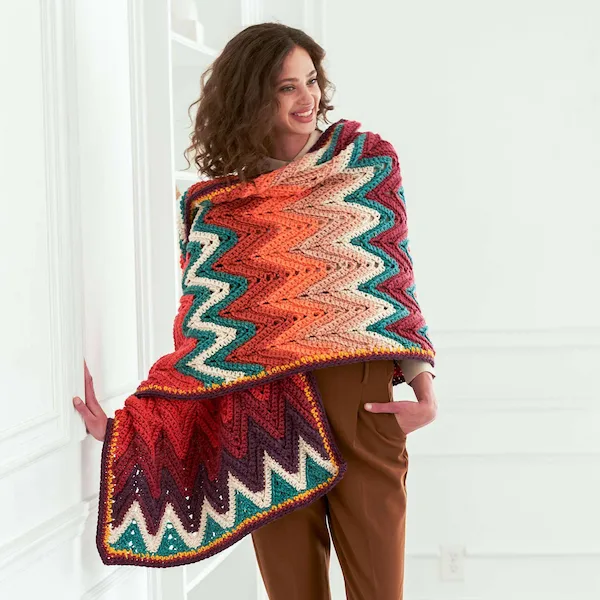 Zig Zag Crochet Shawl
