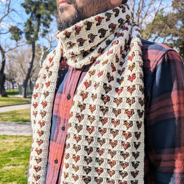 Easy Heart Scarf